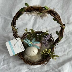 New Ashland Bunny Easter Natural Basket - Rustic Spring Décor Easter Birds Nest